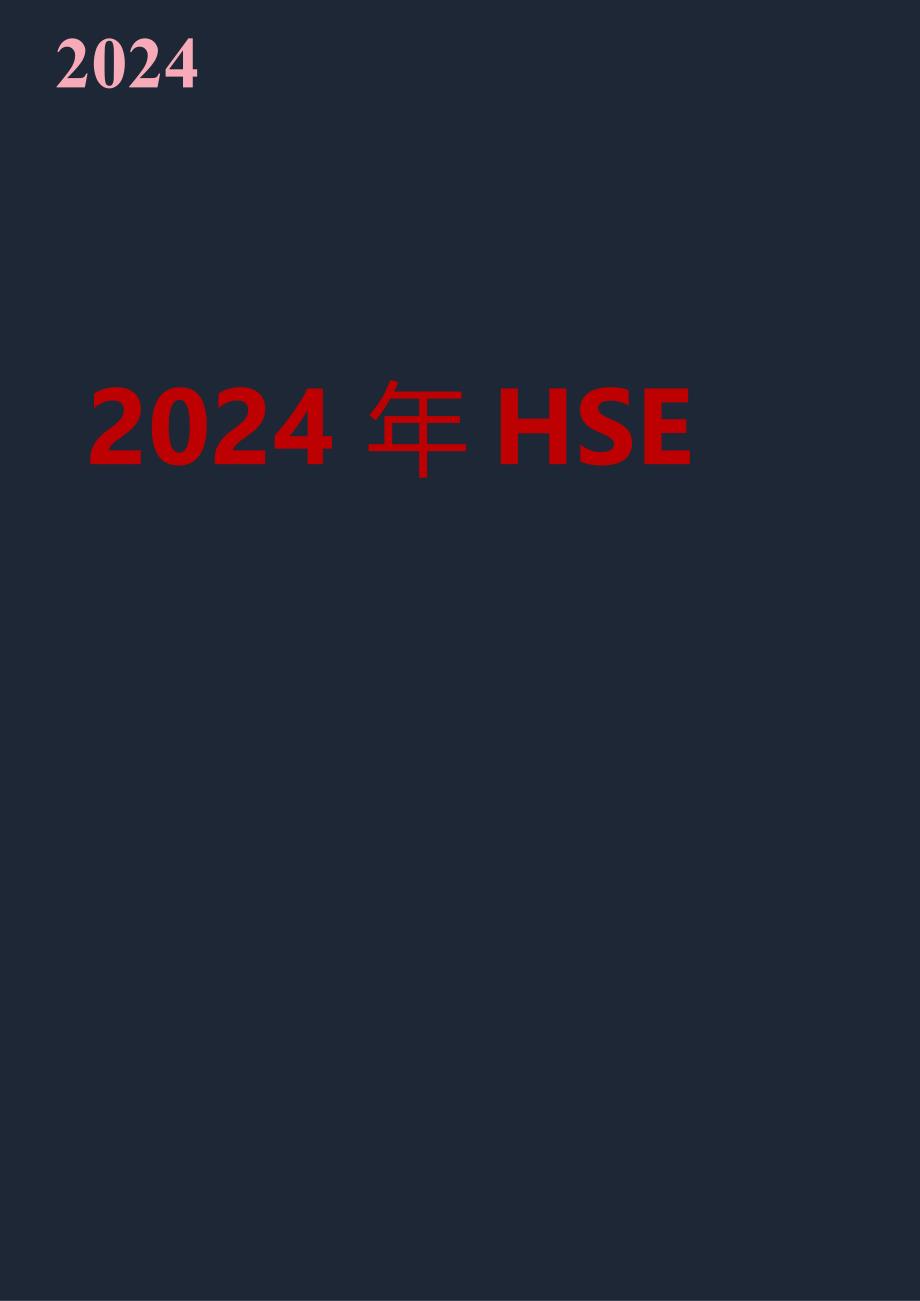 2024年 年度HSE工作五定计划.docx_第1页