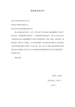 现场勘查承诺书.docx