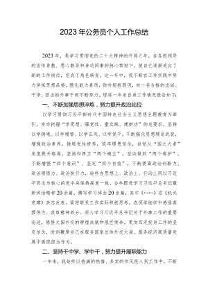 2023年公务员个人工作总结.docx