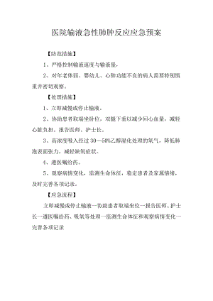 医院输液急性肺肿反应应急预案.docx