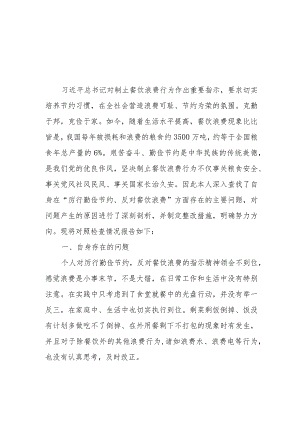 2024年对照党政机关过“紧日子”厉行节约反对浪费方面发言材料2篇.docx
