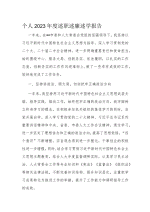 个人2023年度述职述廉述学报告.docx