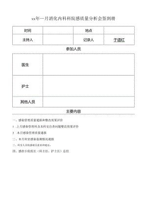 内科科院感质量分析会签到册.docx