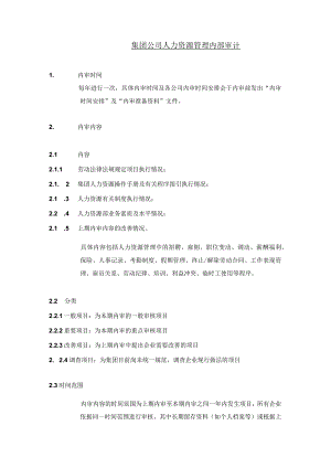 集团公司人力资源管理内部审计.docx