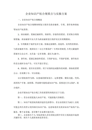 企业知识产权合规要点与实操方案.docx