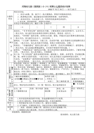 河海幼儿园国宾园小6班第十七周活动计划表.docx
