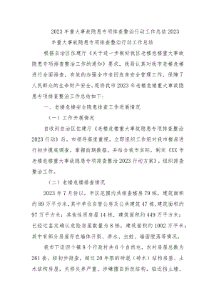 房建项目开展2023年重大事故隐患专项排查整治行动工作总结.docx