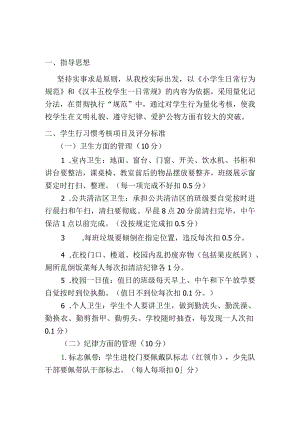 学生行为习惯考评细则.docx