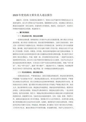 2023年度党政主要负责人述法报告.docx