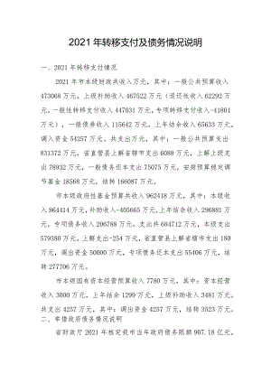 2021年转移支付及债务情况说明.docx