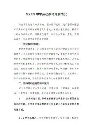 中学劳动教育开展情况.docx