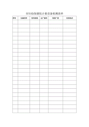 妇幼保健院计量设备检测清单.docx