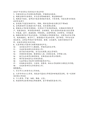 房地产开发有限公司财务会计岗位职责.docx