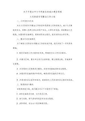 火灾防控专项整治工作小结.docx