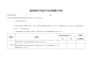 食品相关产品生产企业明查打分表.docx