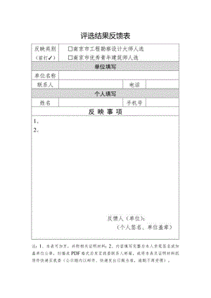 评选结果反馈表.docx
