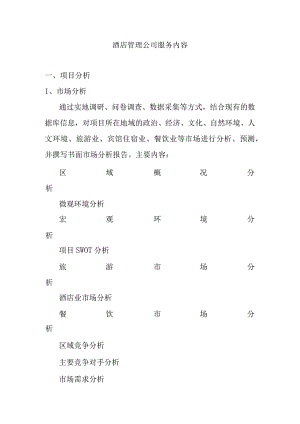 酒店管理公司服务内容知识点.docx