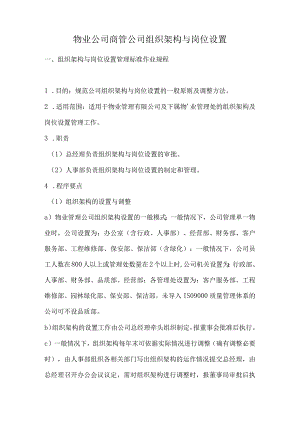 物业公司商管公司组织架构与岗位设置.docx