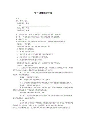 中外项目委托合同.docx