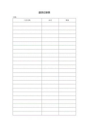 退货记录表格.docx