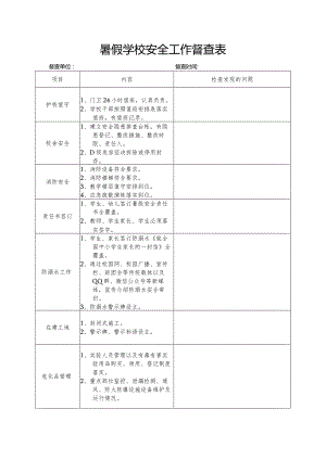 暑假学校安全工作督查表.docx