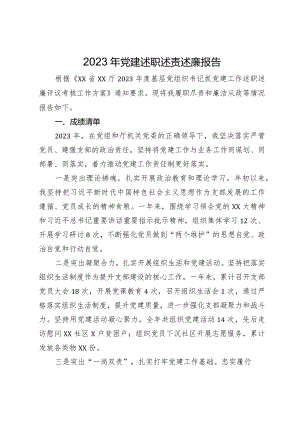 2023年党建述职述责述廉报告.docx