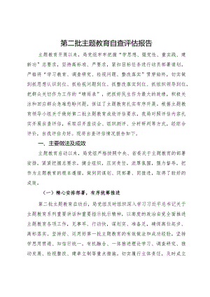 局党组第二批主题教育自查评估报告.docx