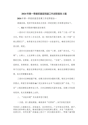 2024年第一季度抓基层党建工作述职报告2篇.docx