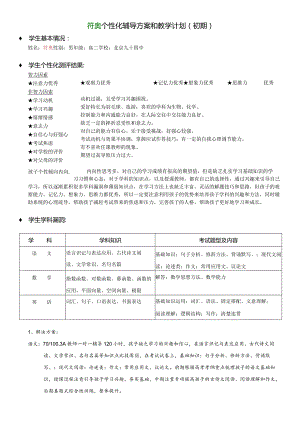 符奥个性化辅导方案和教学计划（初期）.docx