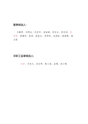 董事、非职工监事董事候选人.docx