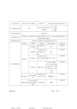 2023年度项目支出预算绩效目标申报表.docx