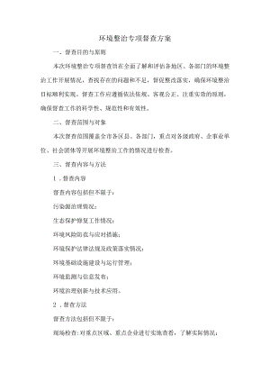 环境整治专项督查方案.docx
