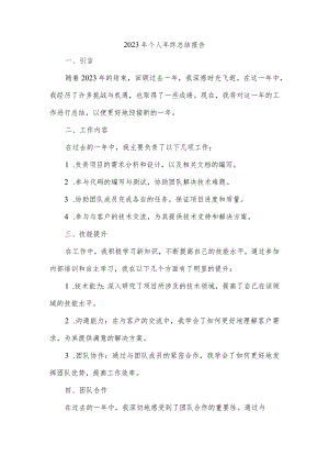2023年个人年终总结报告.docx