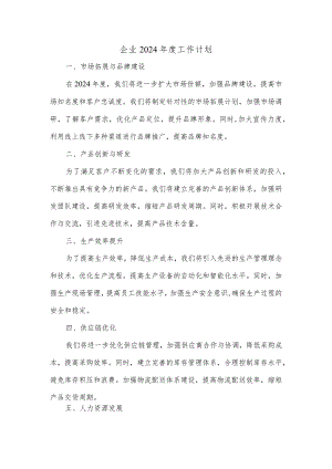 企业2024年度工作计划.docx
