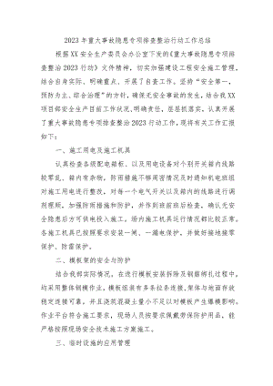 粮站开展2023年重大事故隐患专项排查整治行动工作总结（汇编6份）.docx