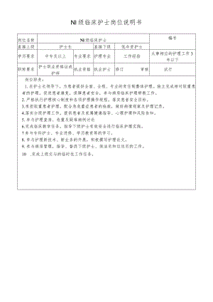 N1级临床护士岗位说明书.docx