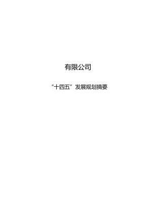 建筑国企“十四五”发展规划摘要.docx