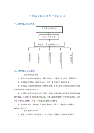文明施工保证体系及保证措施.docx