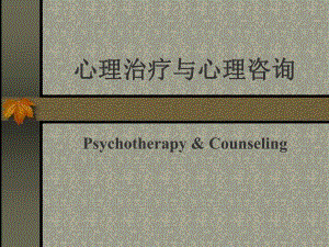 心理治疗与咨询.ppt