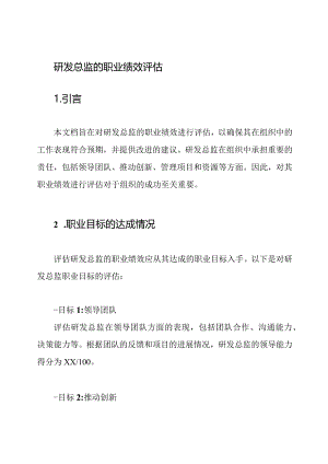 研发总监的职业绩效评估.docx