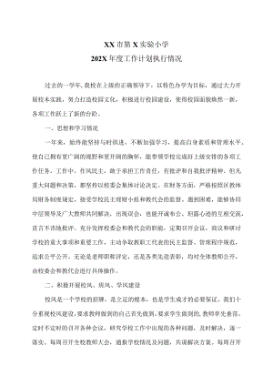 XX市第X实验小学202X年度工作计划执行情况（2024年）.docx