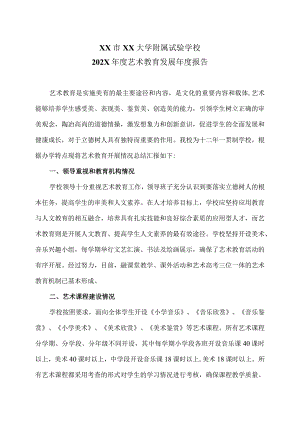XX市XX大学附属试验学校202X年度艺术教育发展年度报告（2024年）.docx
