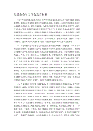 纪委全会学习体会发言材料.docx