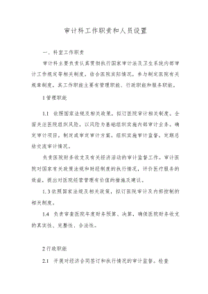 审计科工作职责和人员设置.docx