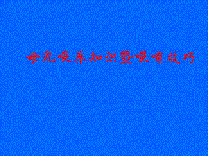 【医药健康】爱婴医院管理规定暨母乳喂养技巧.ppt