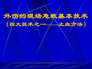 [医药卫生]外伤的现场急救基本技术止血.ppt