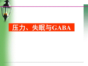 GABA与压力、失眠.ppt