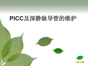 PICC及深静脉导管的维护.ppt