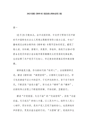 2023观看《榜样8》观后感心得体会简2篇.docx