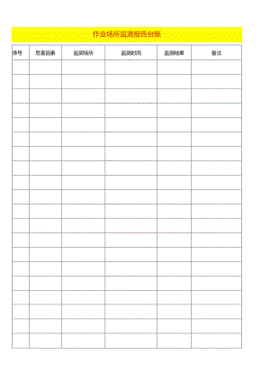 作业场所监测报告台账模板.docx